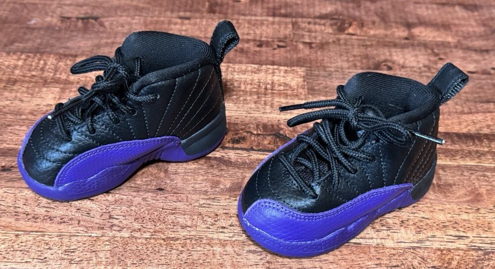 Nike Air JORDAN 12 Retro Field Purple Black 850000-057 Shoes Toddler Size 4C, 23